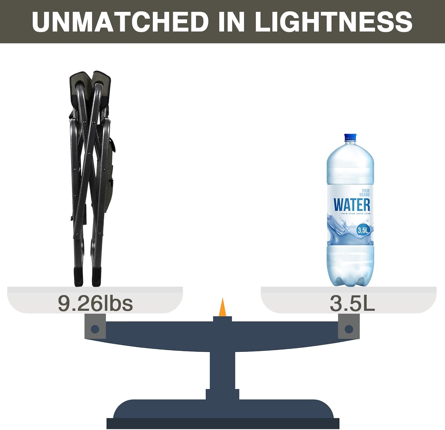 EVER ADVANCED Lightweight Folding Directors Chairs Outdoor, Aluminum Camping Chair with Side Table and Storage Pouch, Heavy Duty Supports 350LBS - Image 7